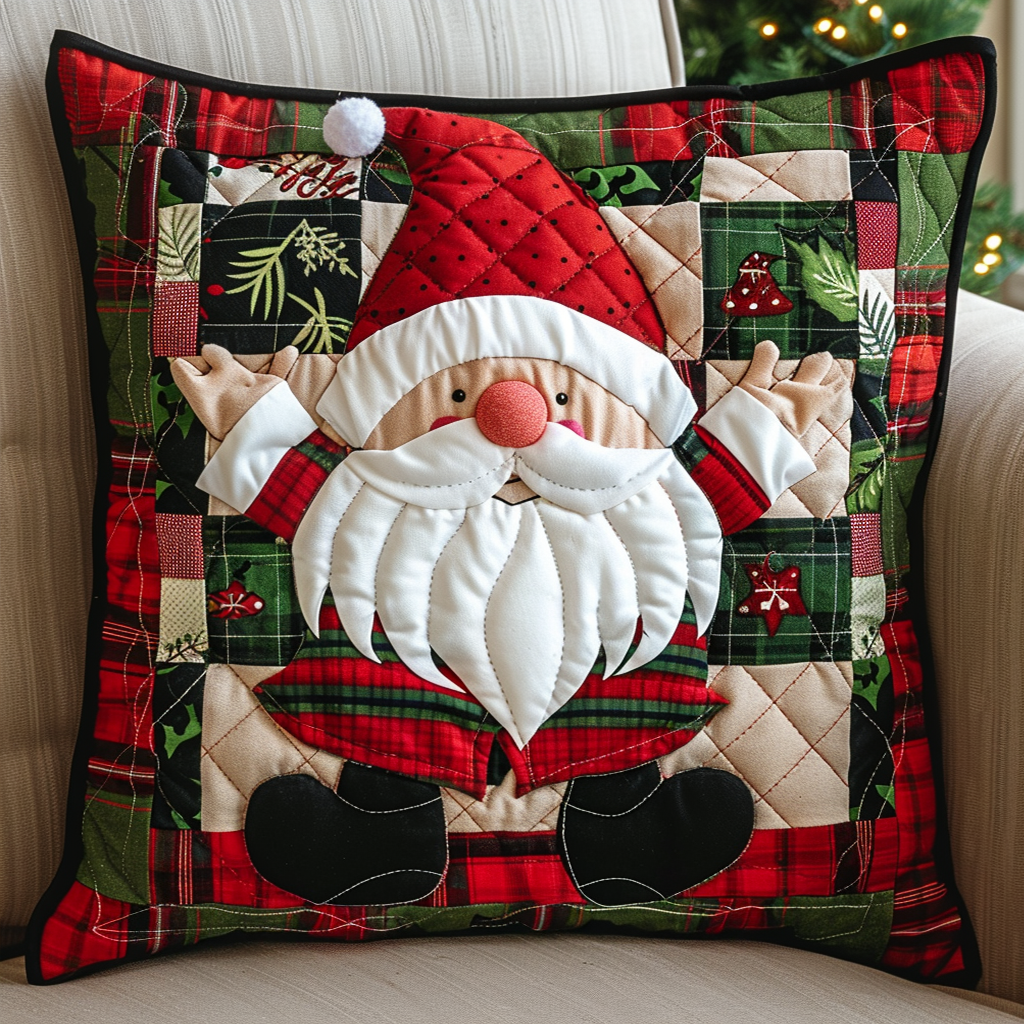 Jolly Santa Claus Quilted Pillow Case VTQ-Myprintsy
