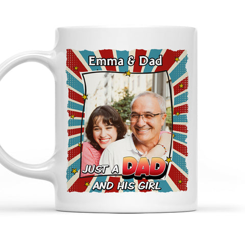 Just A Dad And His Kids - Personalized Coffee Mug-Myprintsy