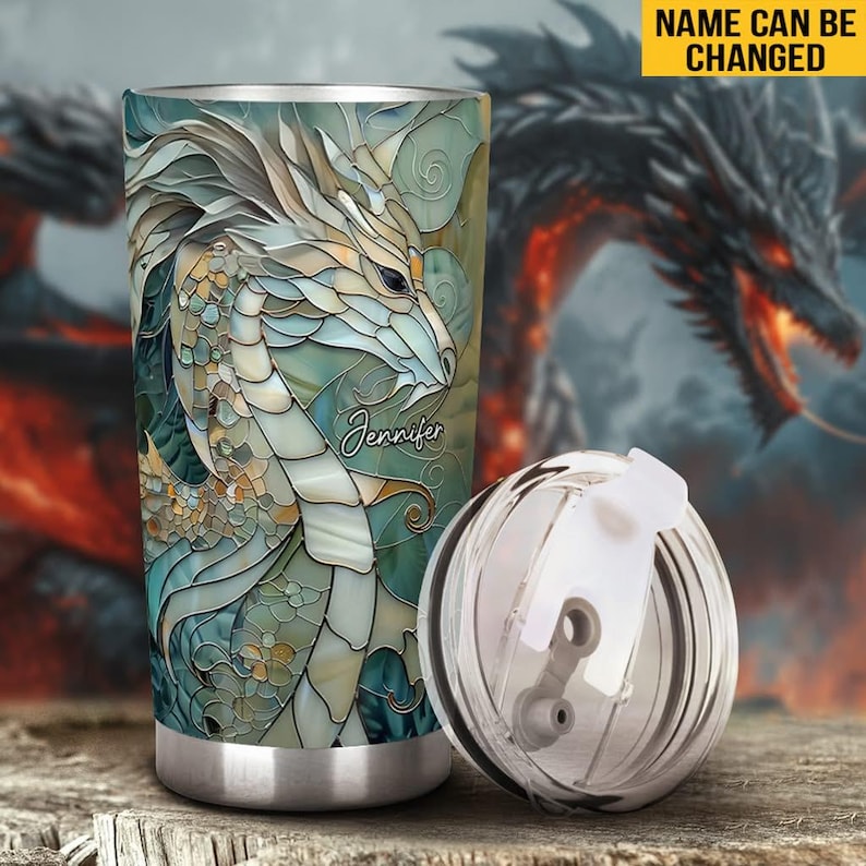 Love Dragons - Personalized Dragon Tumbler-Myprintsy