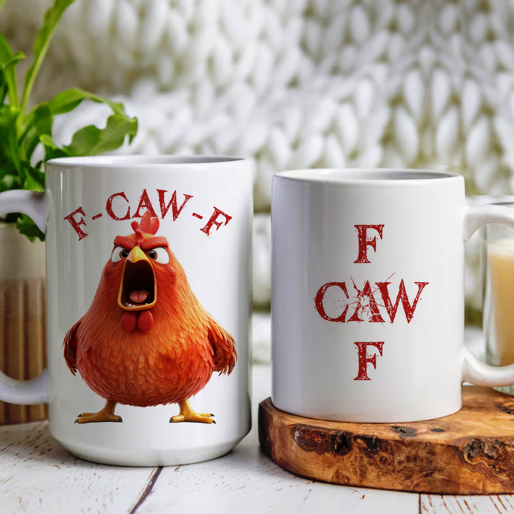 Funny Mug - F-Caw-F Crow Joke - For Coworkers, Friends - Personalized Mug