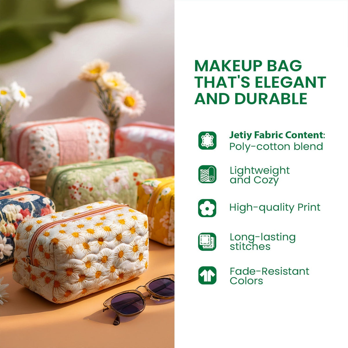 Merry Nutcracker Quilted Makeup Bag VTQ-Myprintsy