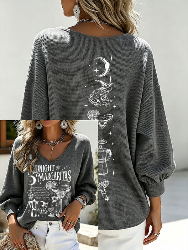 Midnight Margaritas - Halloween Witch Casual T-Shirt-Myprintsy