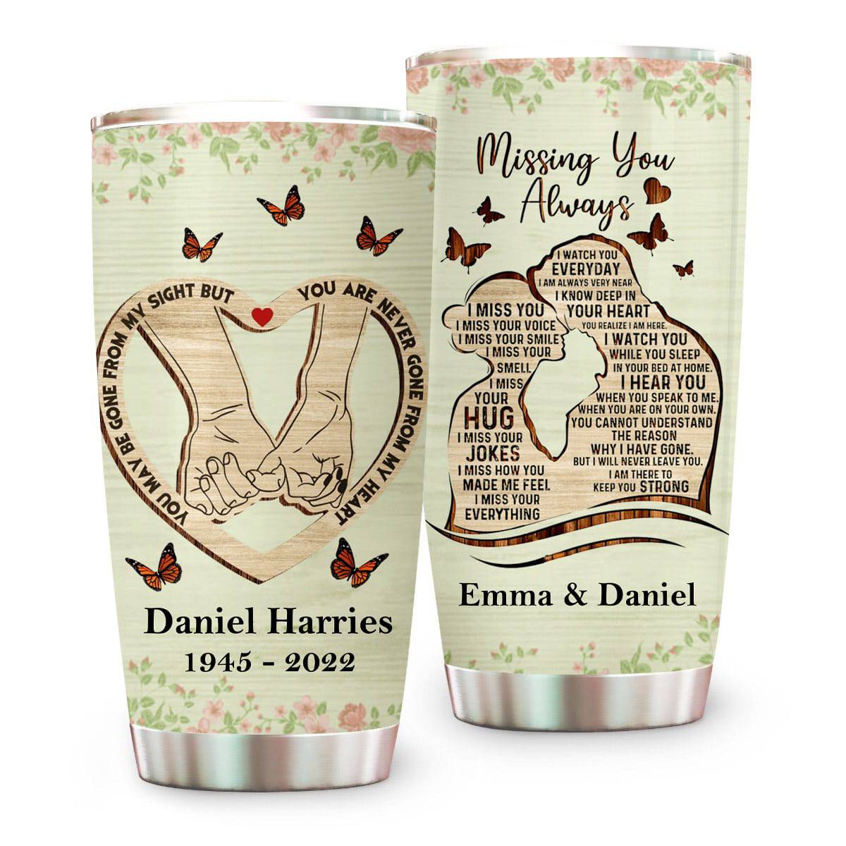 Missing You Always - Personalized Memorial Tumbler Cup-Myprintsy