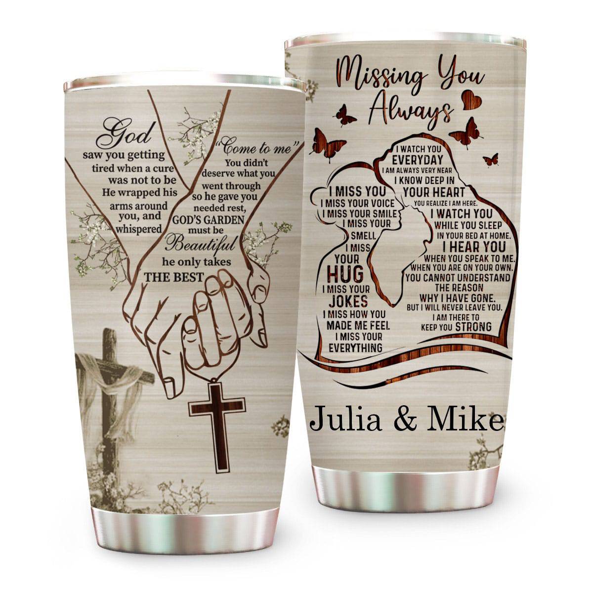 Missing You Always - Personalized Tumbler Cup-Myprintsy