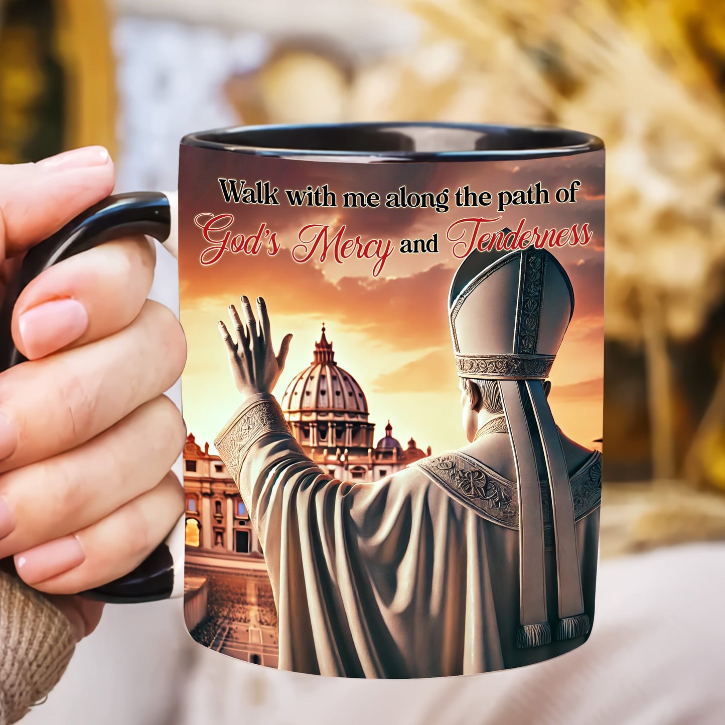 Path of God's Mercy & Tolerance - Inspirational Catholic Accent Mug