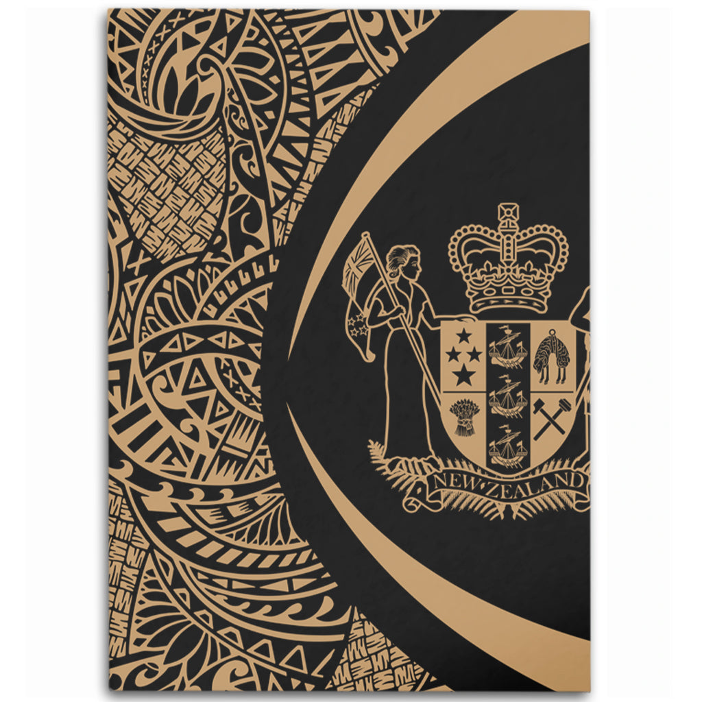 New Zealand Area Rug Lauhala Gold Circle Style-Myprintsy