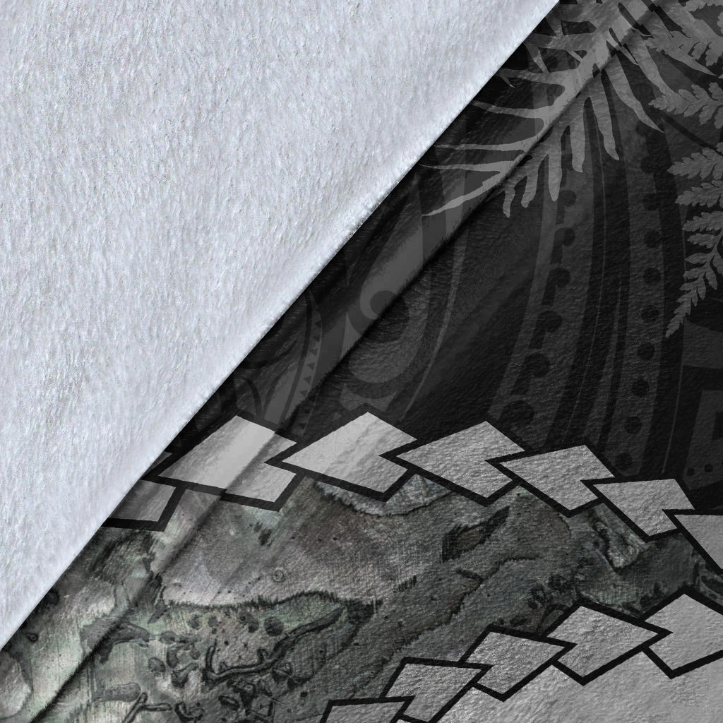 New Zealand Premium Blanket Silver Fern Maori Pattern-Myprintsy