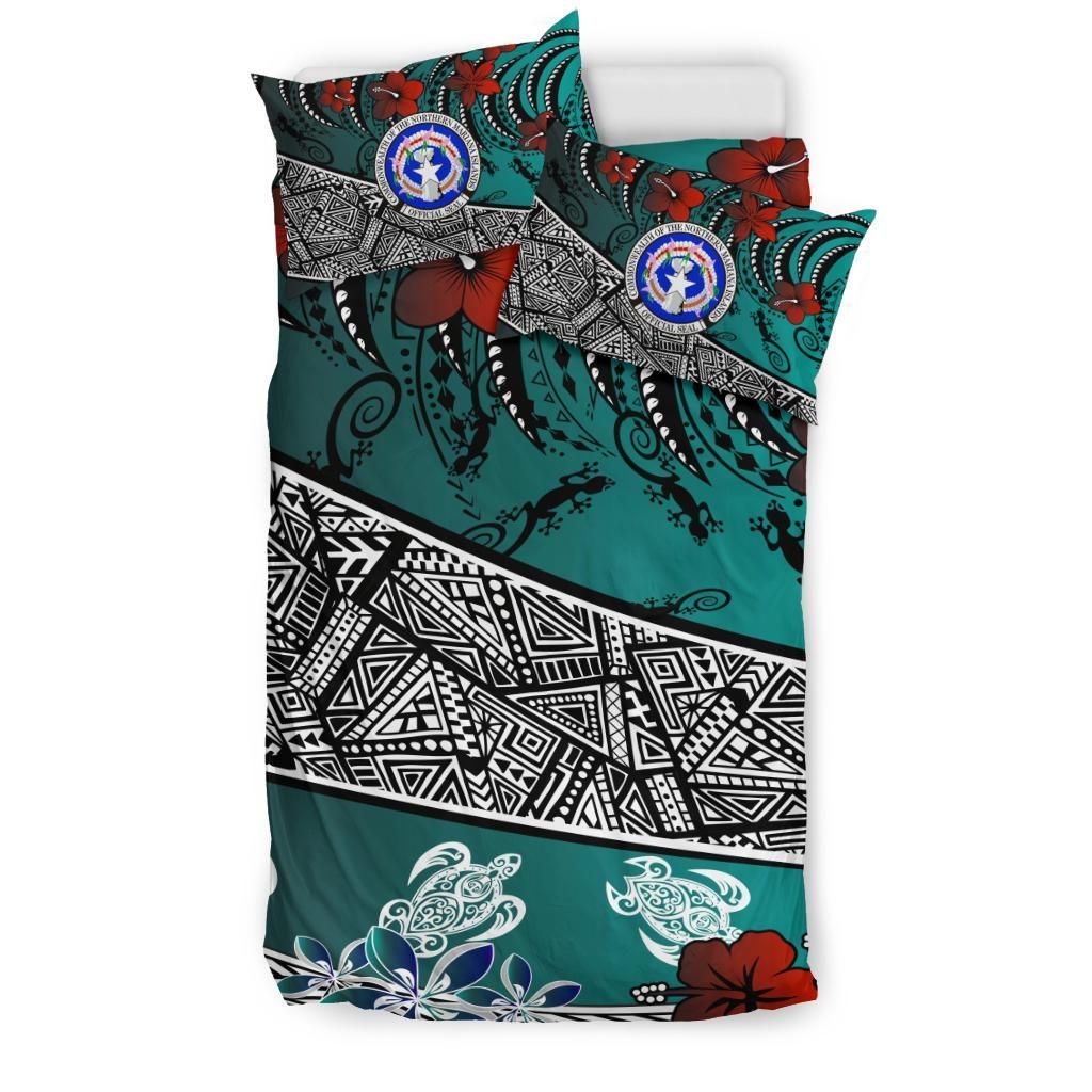 Northern Mariana Bedding Set - Lizard And Turtle Green