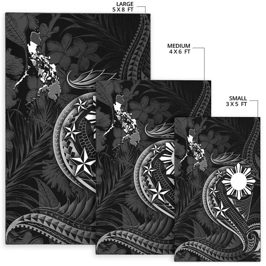 Philippines Filipinos Area Rug Philippines Sun Tribal Patterns Tropical Flowers Curve Style-Myprintsy
