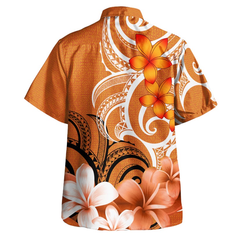 Philippines Filipinos Custom Personalised Hawaiian Shirt Polynesian Floral Spirit Orange