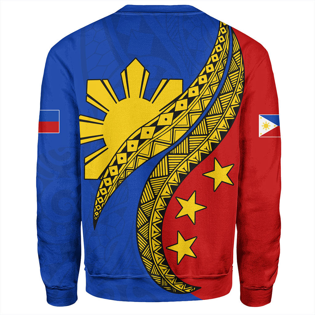 Philippines Filipinos Sweatshirt Filipinos Sun Tattoo Artist Flag-Myprintsy
