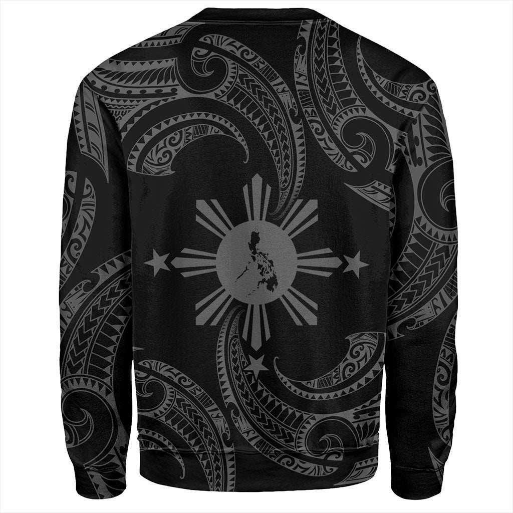 Philippines Filipinos Sweatshirt Tribal Polynesian Wave Tattoo-Myprintsy