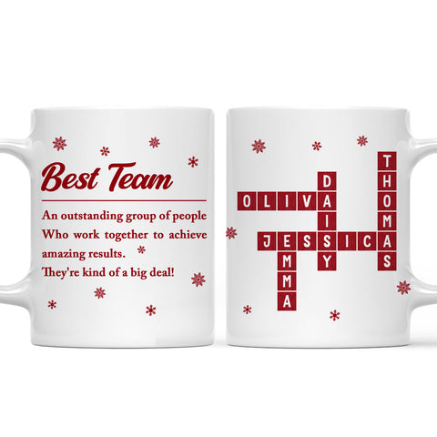 Best Team Christmas Mug - Personalized Coffee Mug