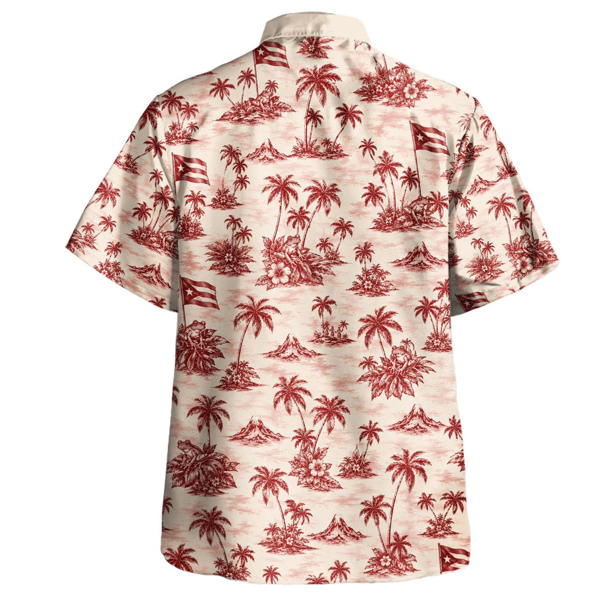 Puerto Rico Hawaiian Shirt Coqui Palm Island Toile-Myprintsy