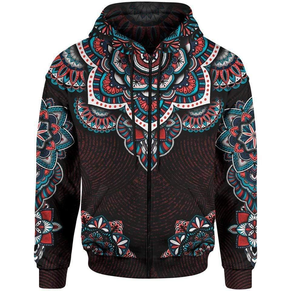 Royal Mandala Zip Hoodie