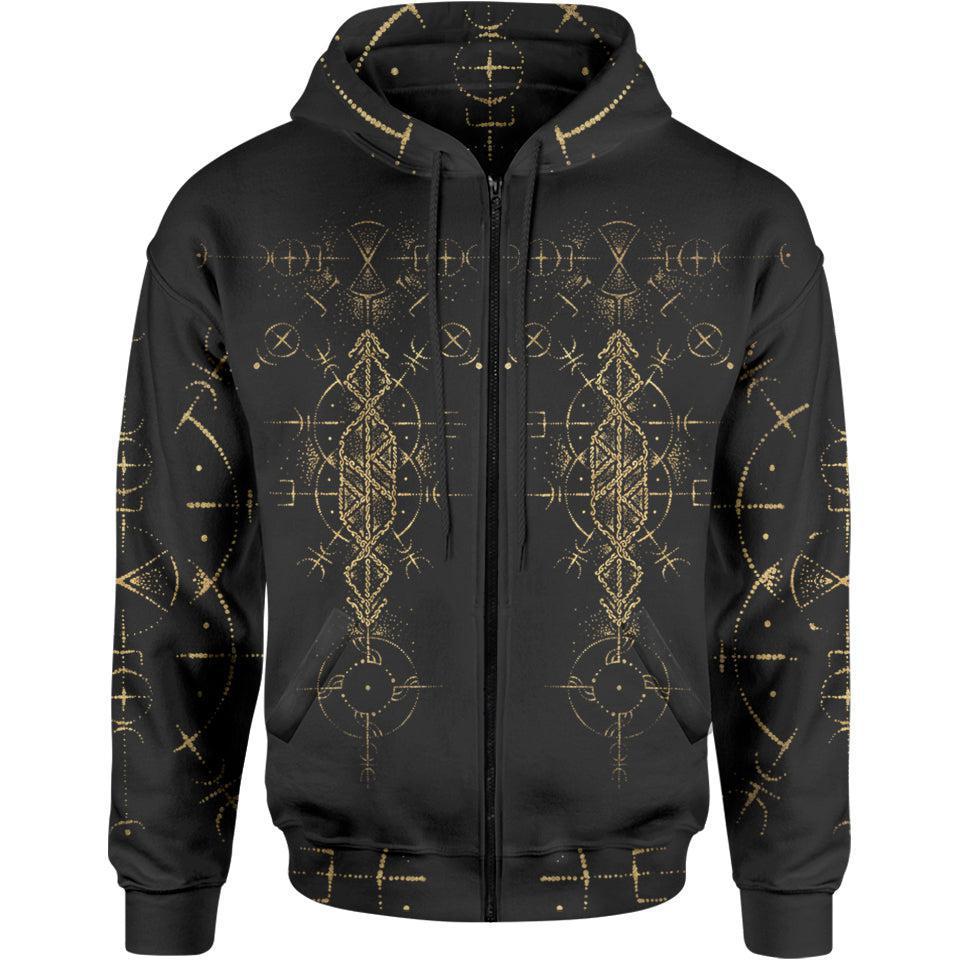 Runes Of Thor Zip Hoodie