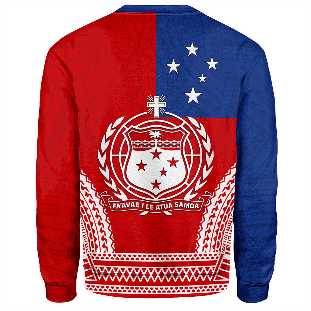 Samoa Sweatshirt Flag Tribal Tatau Pattern