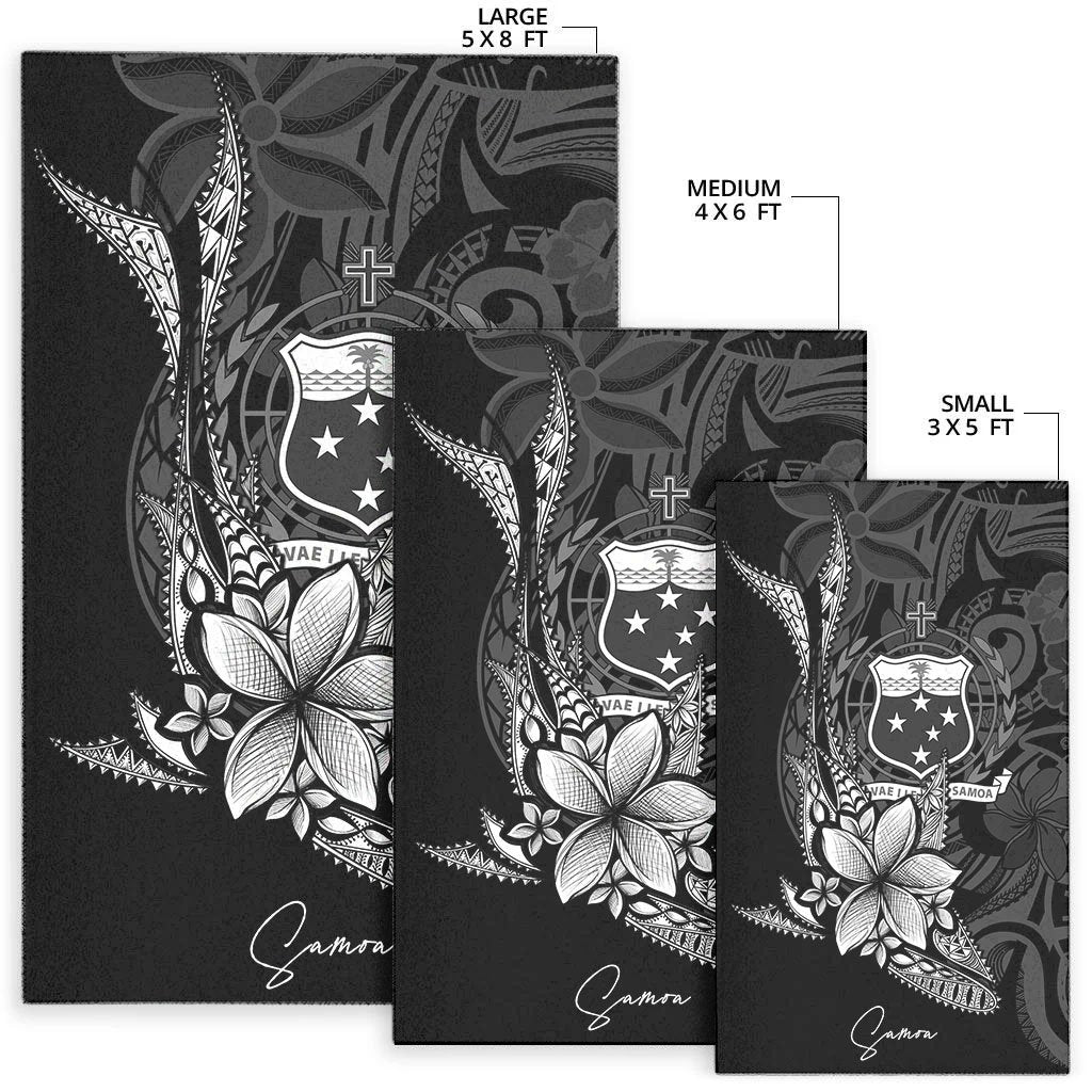 Samoa Area Rug - Fish With Plumeria Flowers Style-Myprintsy