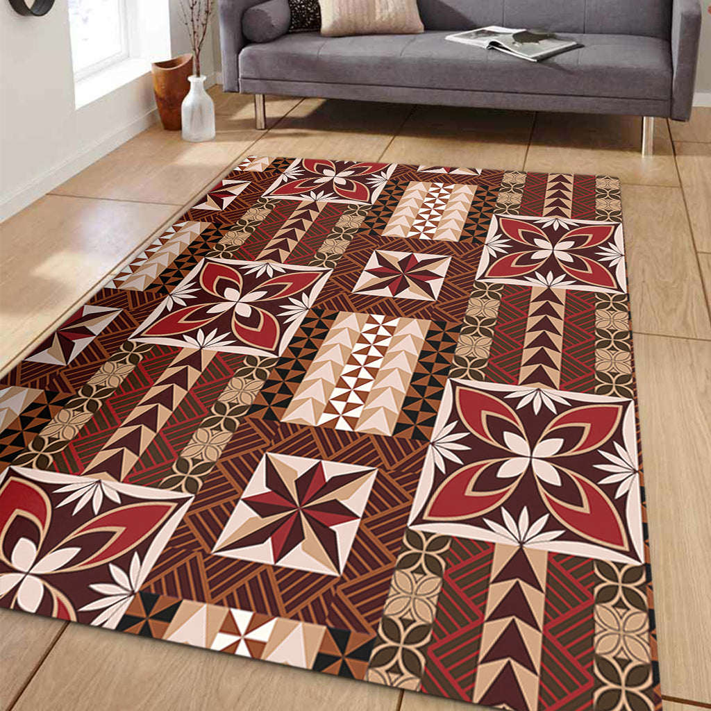 Samoa Area Rug Siapo Pattern Print-Myprintsy