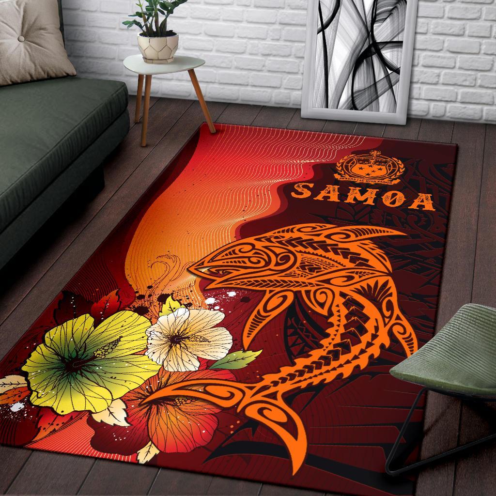 Samoa Area Rugs - Tribal Tuna Fish-Myprintsy