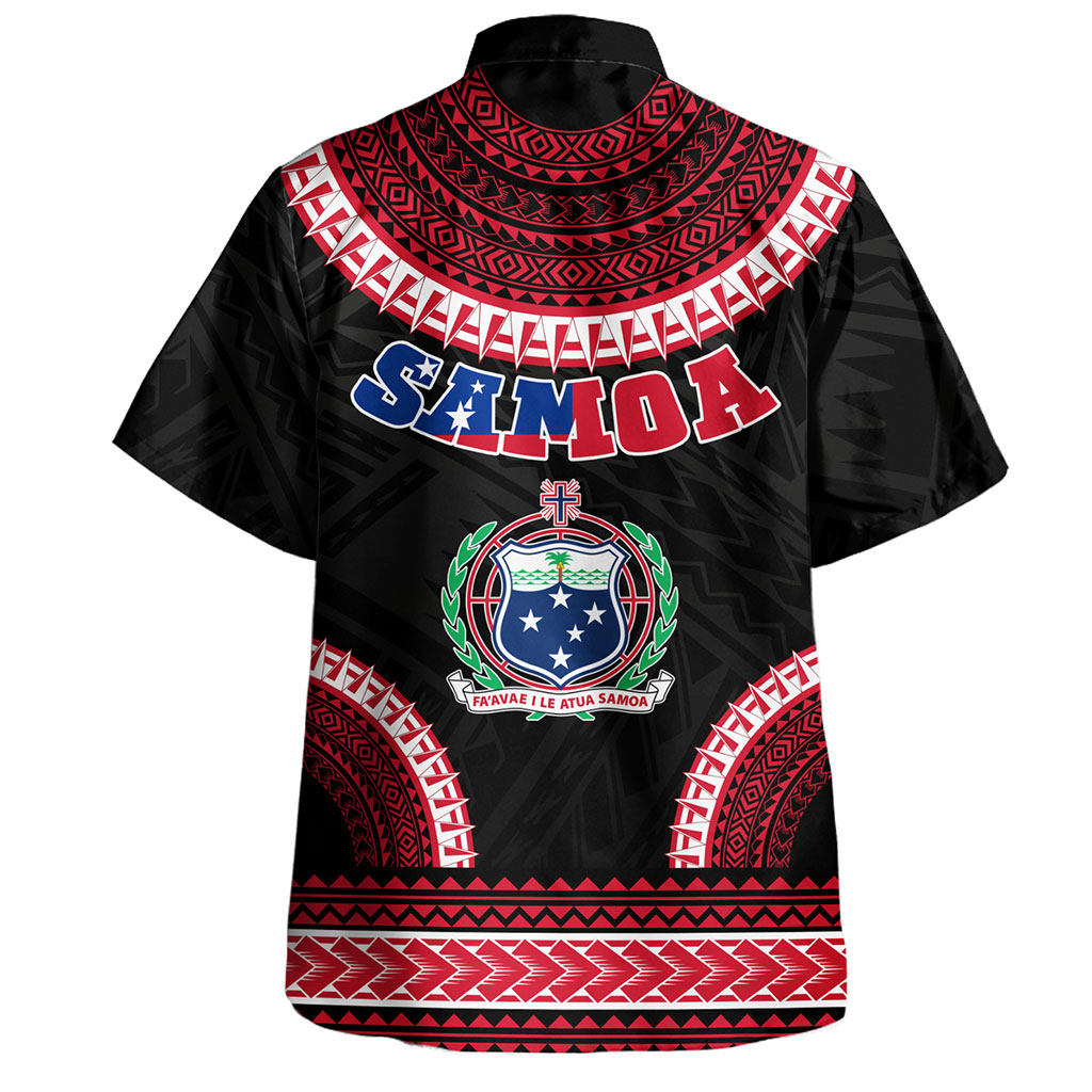 Samoa Hawaiian Shirt Tribal Pattern Flag Coat Of Arms Circle-Myprintsy