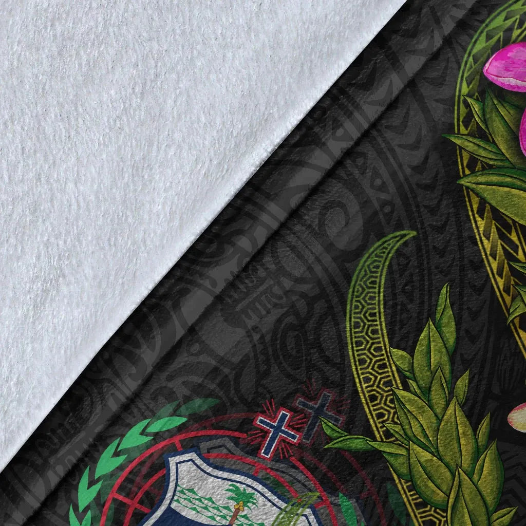 Samoa Polynesian Custom Personalised Blanket - Plumeria Tribal-Myprintsy