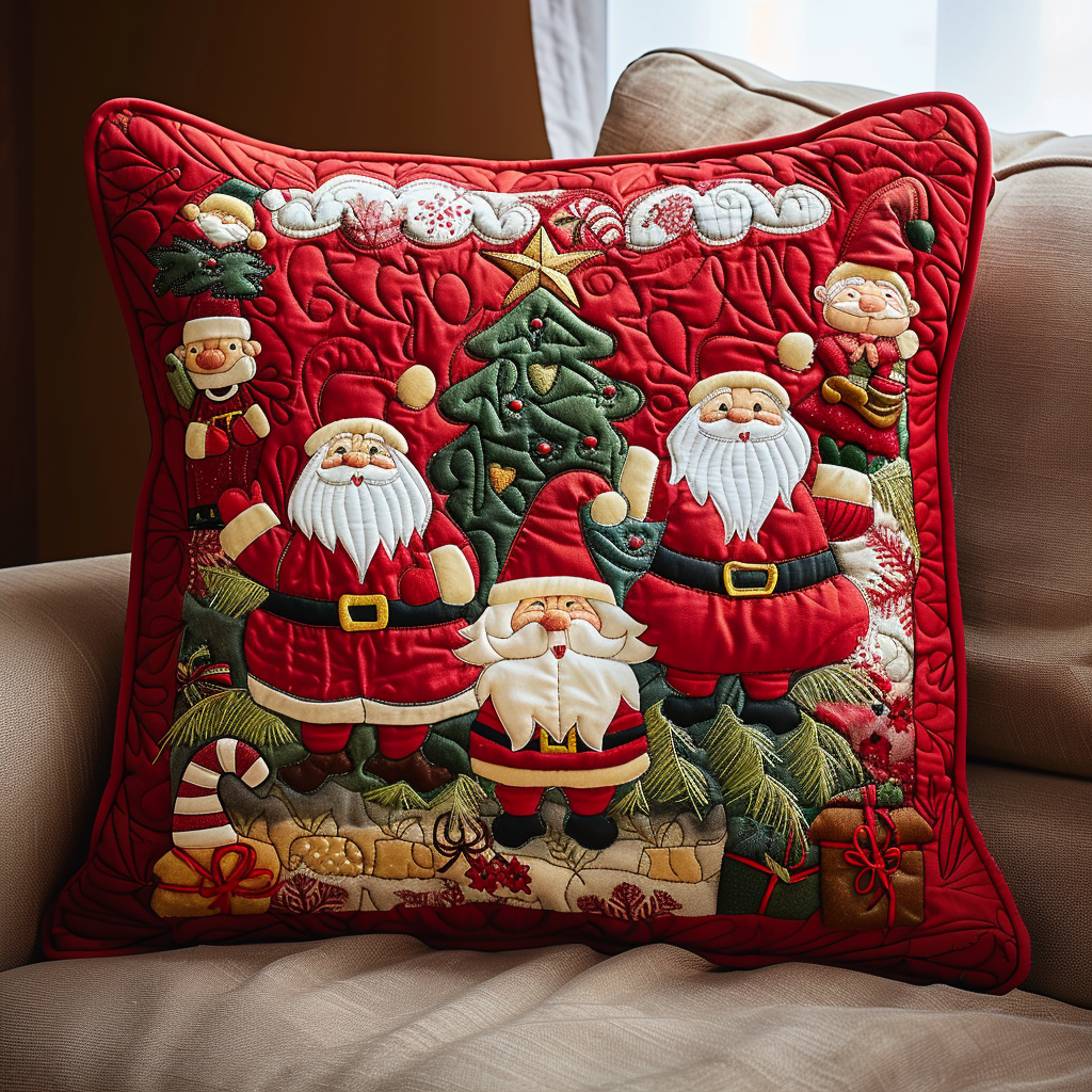 Santa's Helpers Quilted Pillow Case VTQ-Myprintsy