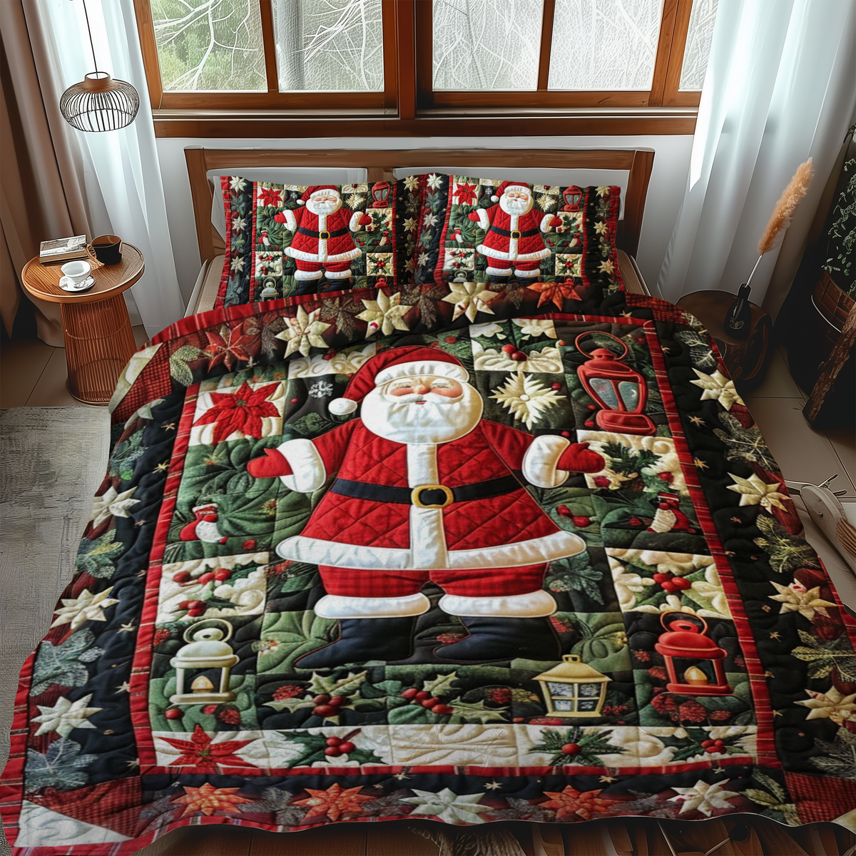 Santa's Workshop -Piece Quilted Bedding Set VTQ-Myprintsy