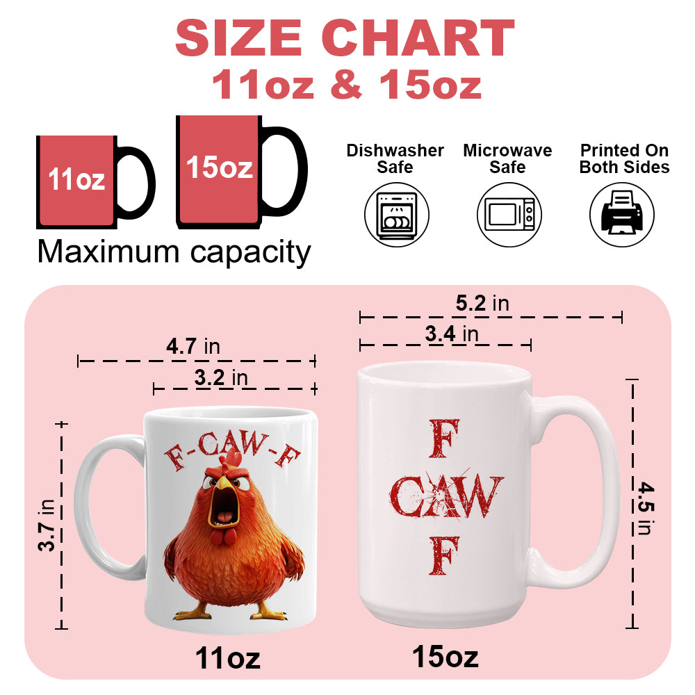 Funny Mug - F-Caw-F Crow Joke - For Coworkers, Friends - Personalized Mug