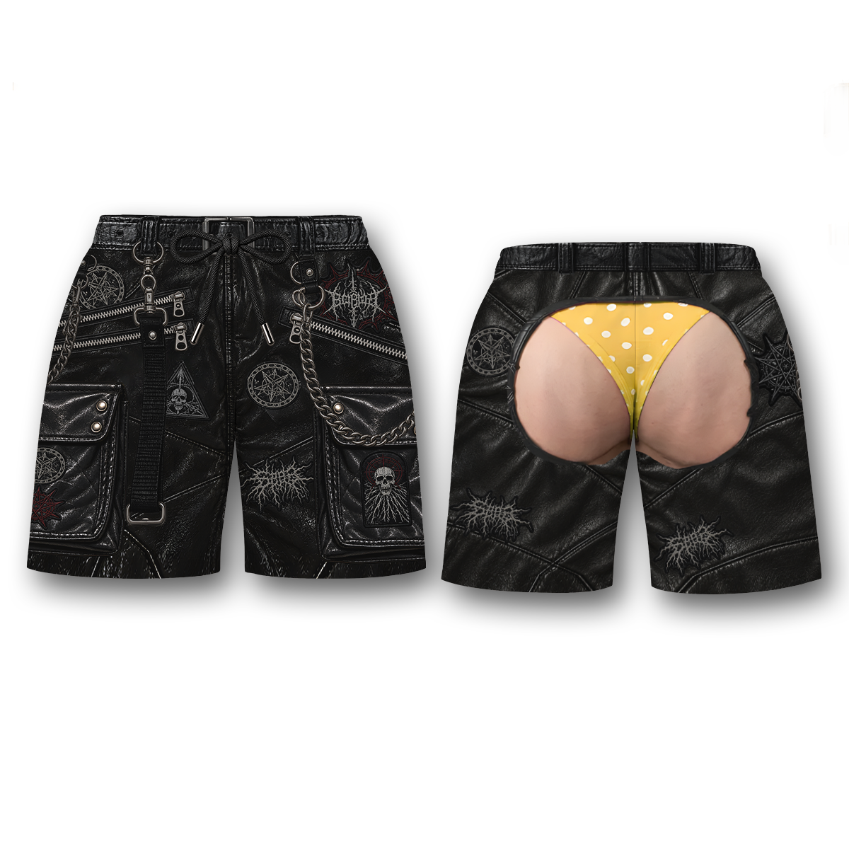 Skull Drip - Personalized Beach Shorts-Myprintsy