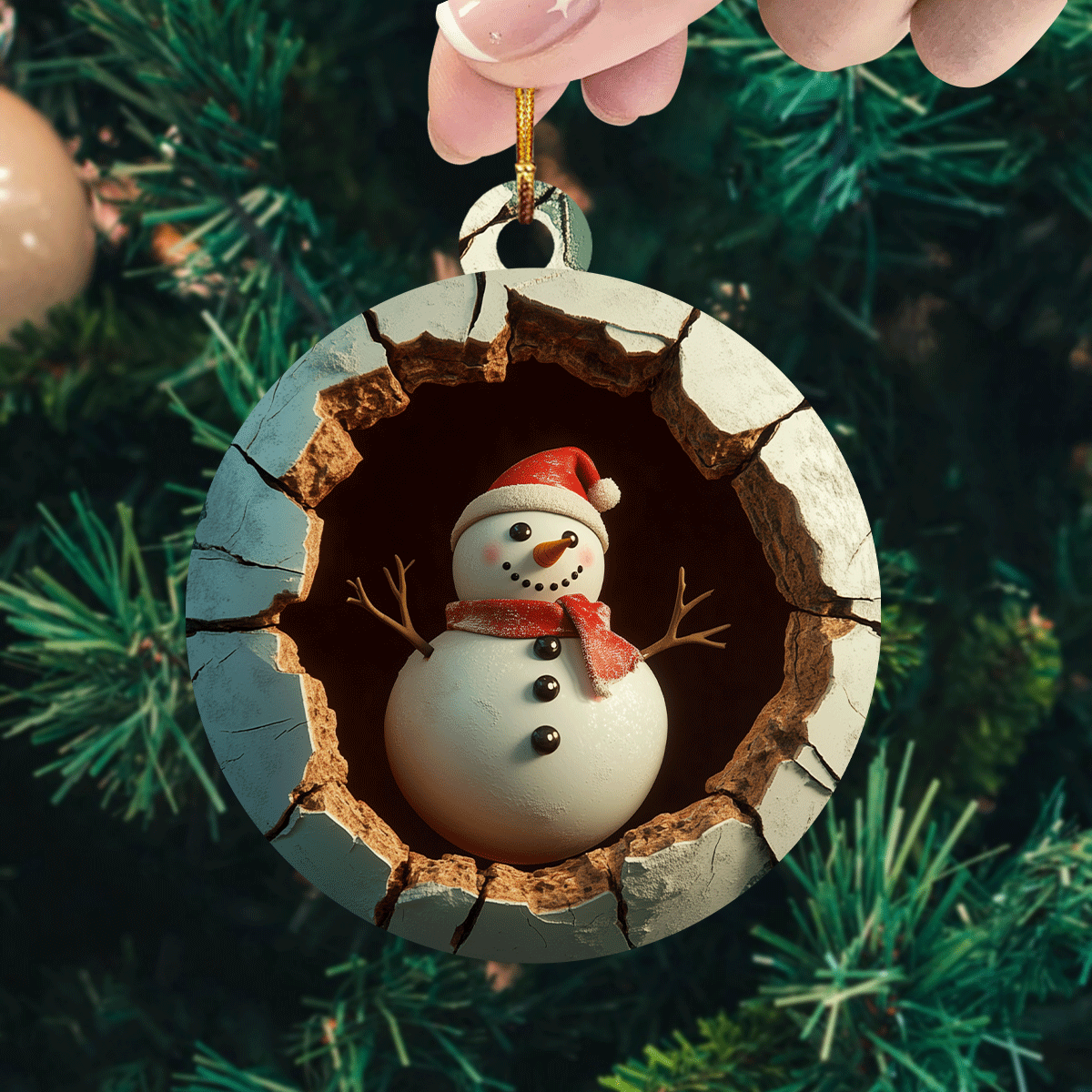 Snowman Xmas Mica Ornament VTQ-Myprintsy