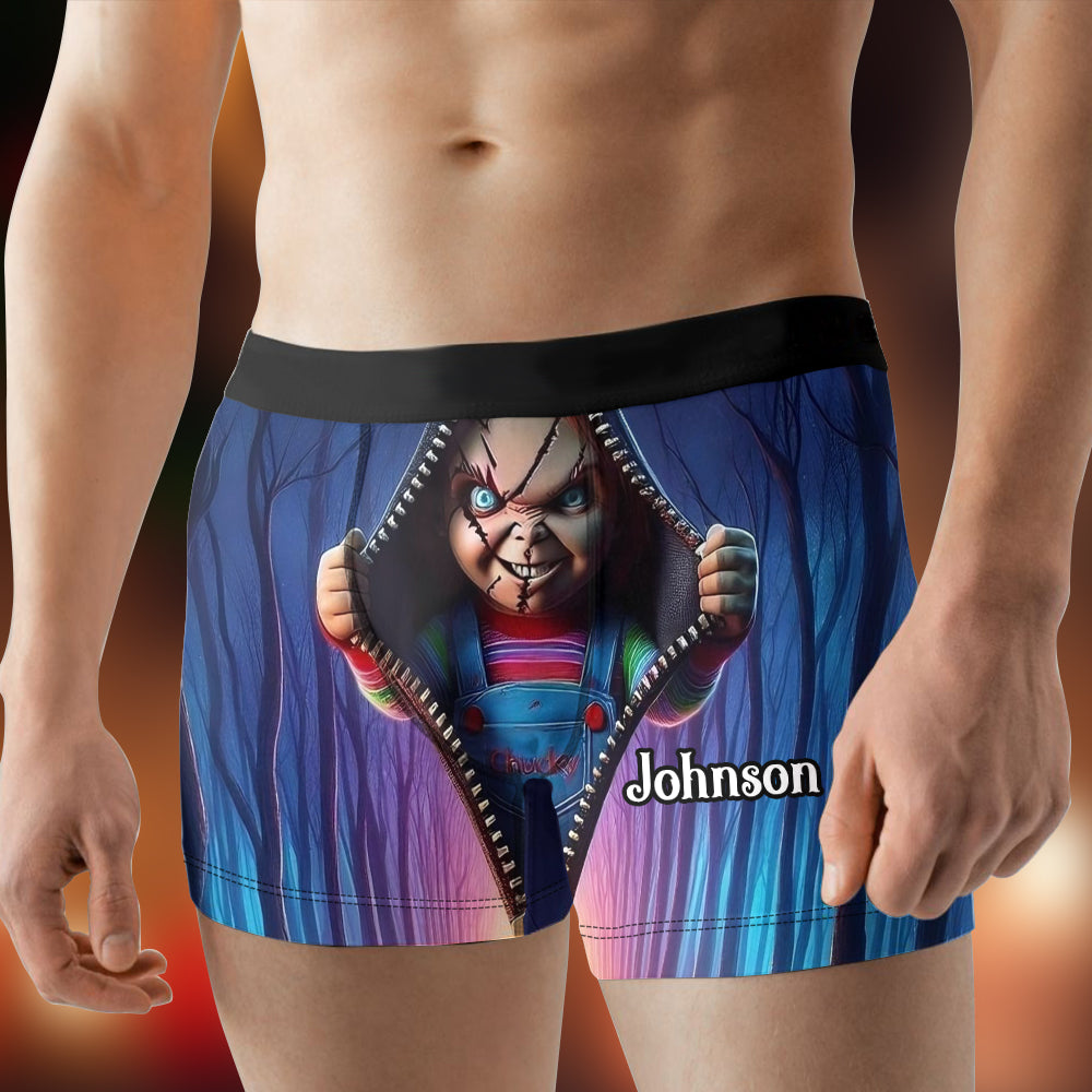 Horror Movie Graphic, Jack-O'-Lantern - Personalized Boxer