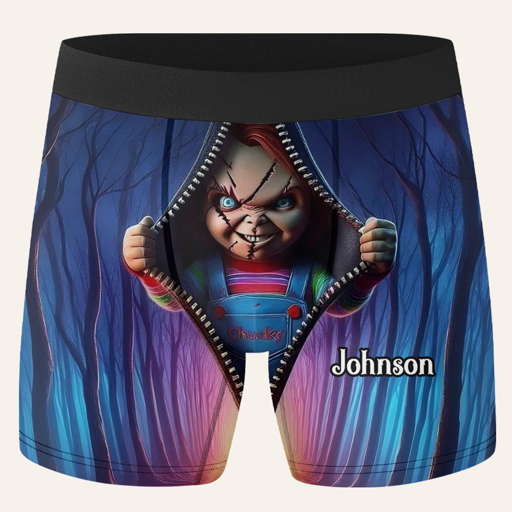 Horror Movie Graphic, Jack-O'-Lantern - Personalized Boxer