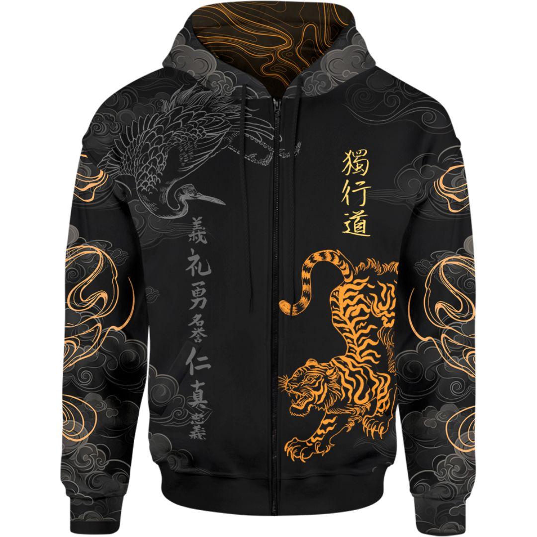 Suminagashi Zip Hoodie-Myprintsy