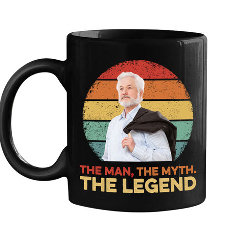 The Man, The Myth The Legend - Personalized Black Coffee Mug-Myprintsy