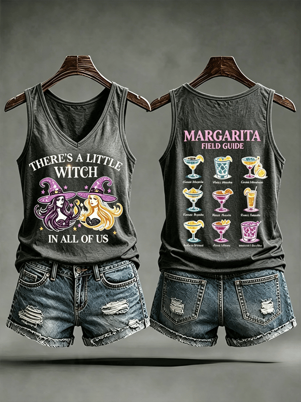 There Is A Little Witch In All Of Us - Halloween Witch Tank Top-Myprintsy