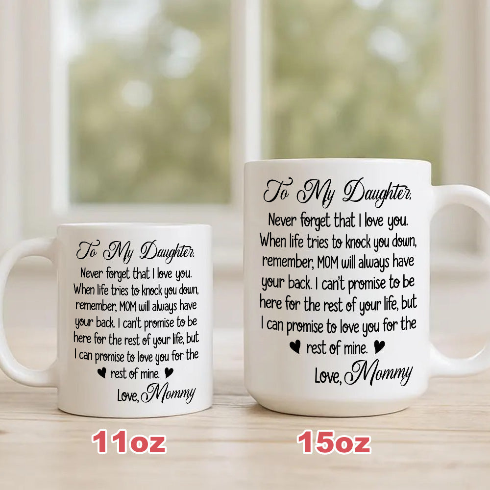 To My Daughter Never Forget That I Love You - Personalized Coffee Mug-Myprintsy