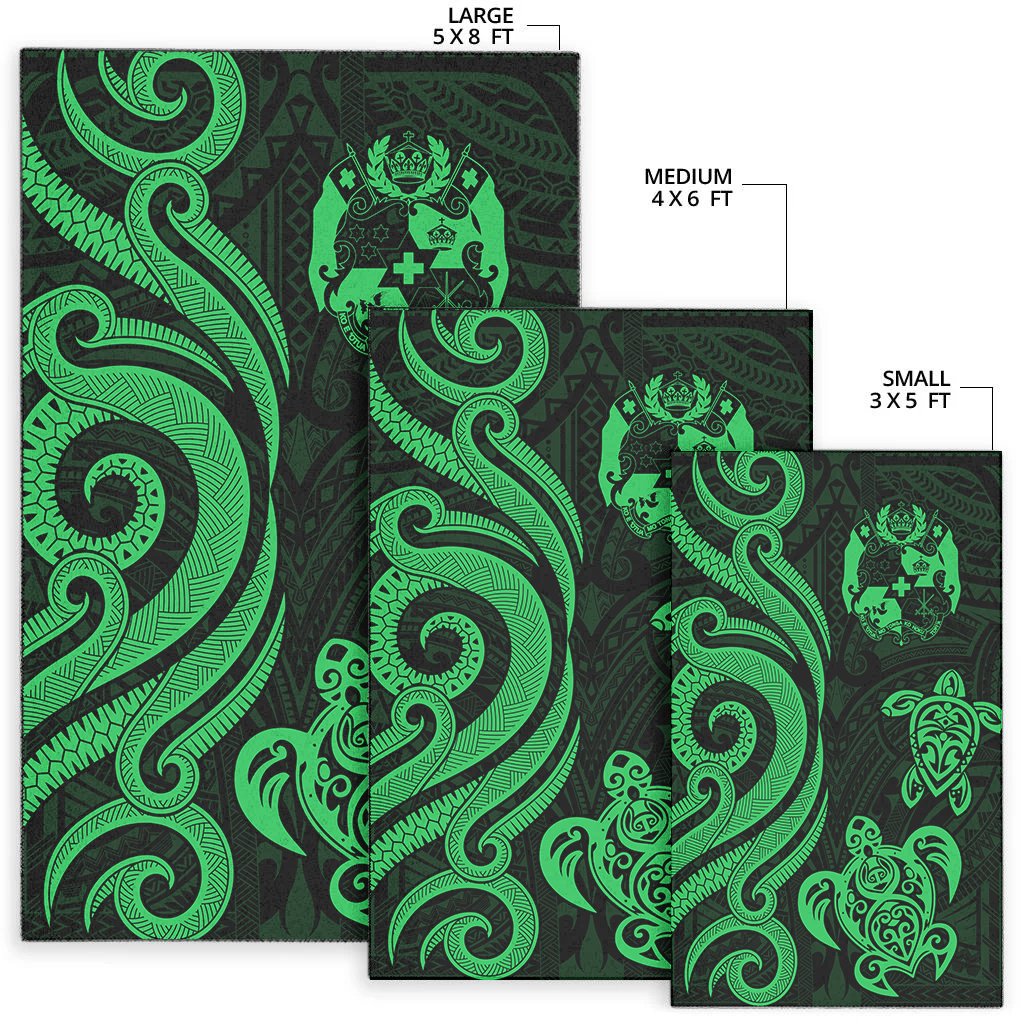 Tonga Area Rug - Green Tentacle Turtle-Myprintsy