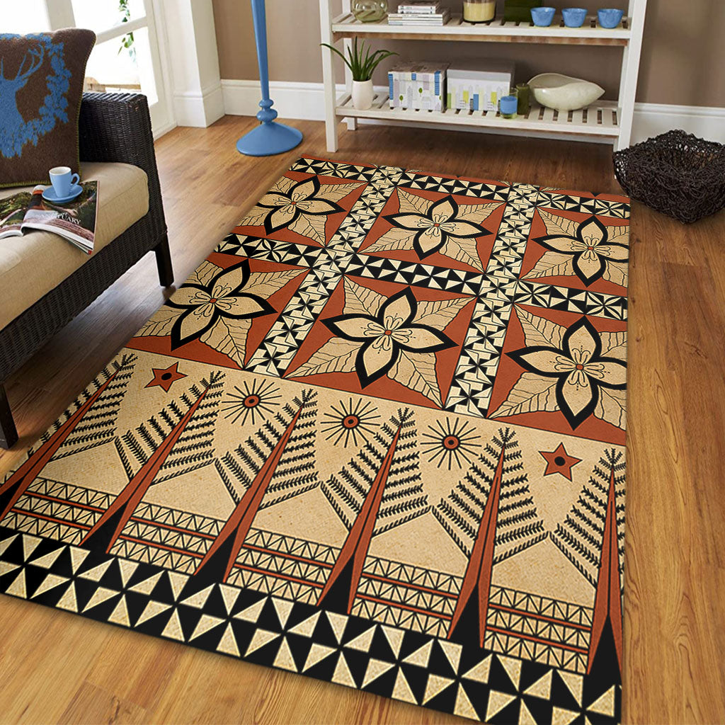 Tonga Area Rug Tapa Motif-Myprintsy