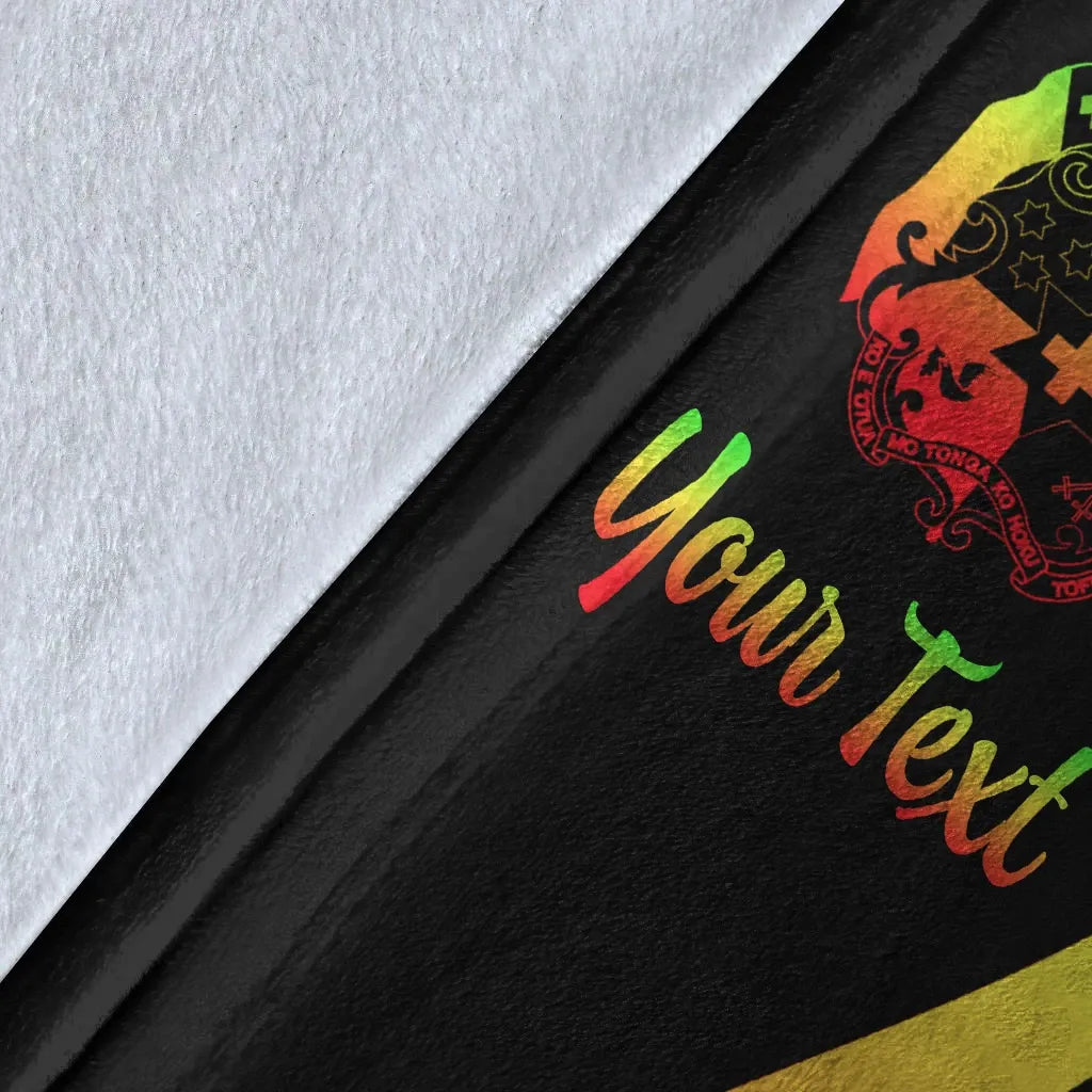 Tonga Custom Personalised Premium Blanket - Reggae Polynesian Tentacle Tribal Pattern-Myprintsy