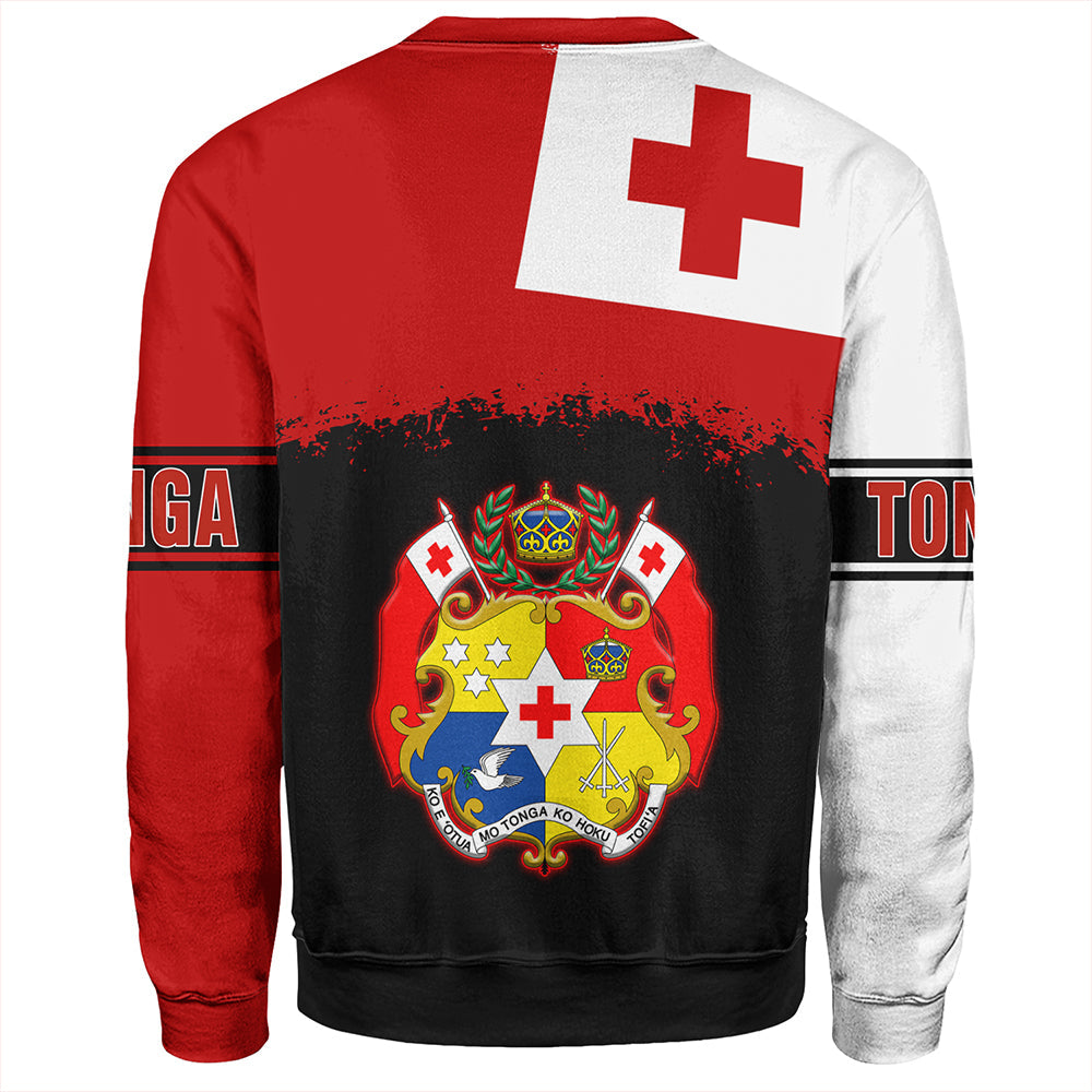 Tonga Sweatshirt Tonga Flag Grunge-Myprintsy