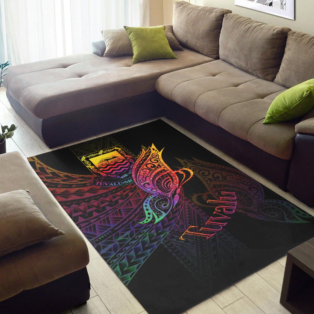 Tuvalu Area Rug - Butterfly Polynesian Style-Myprintsy