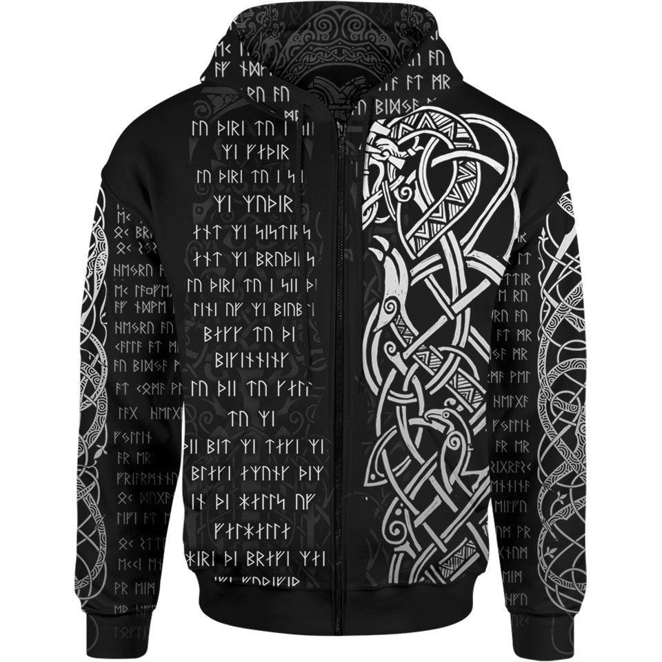 Viking Prayer Zip Hoodie