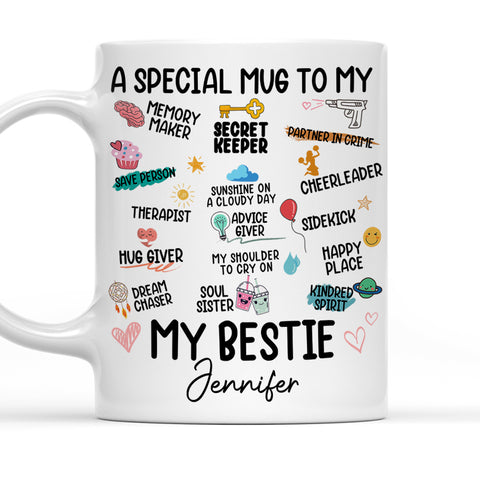 A Special Mug To My Bestie - Personalized Coffee Mug