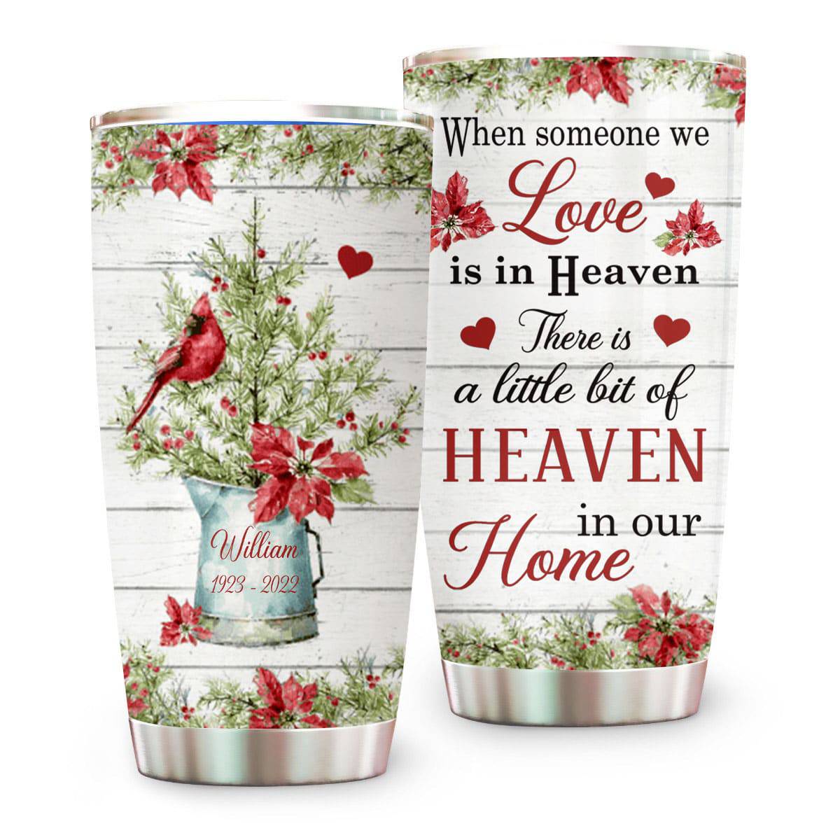 When Someone We Love Is In Heaven, Heaven In Our Home Tumbler Cup - Personalized Tumbler Cup-Myprintsy