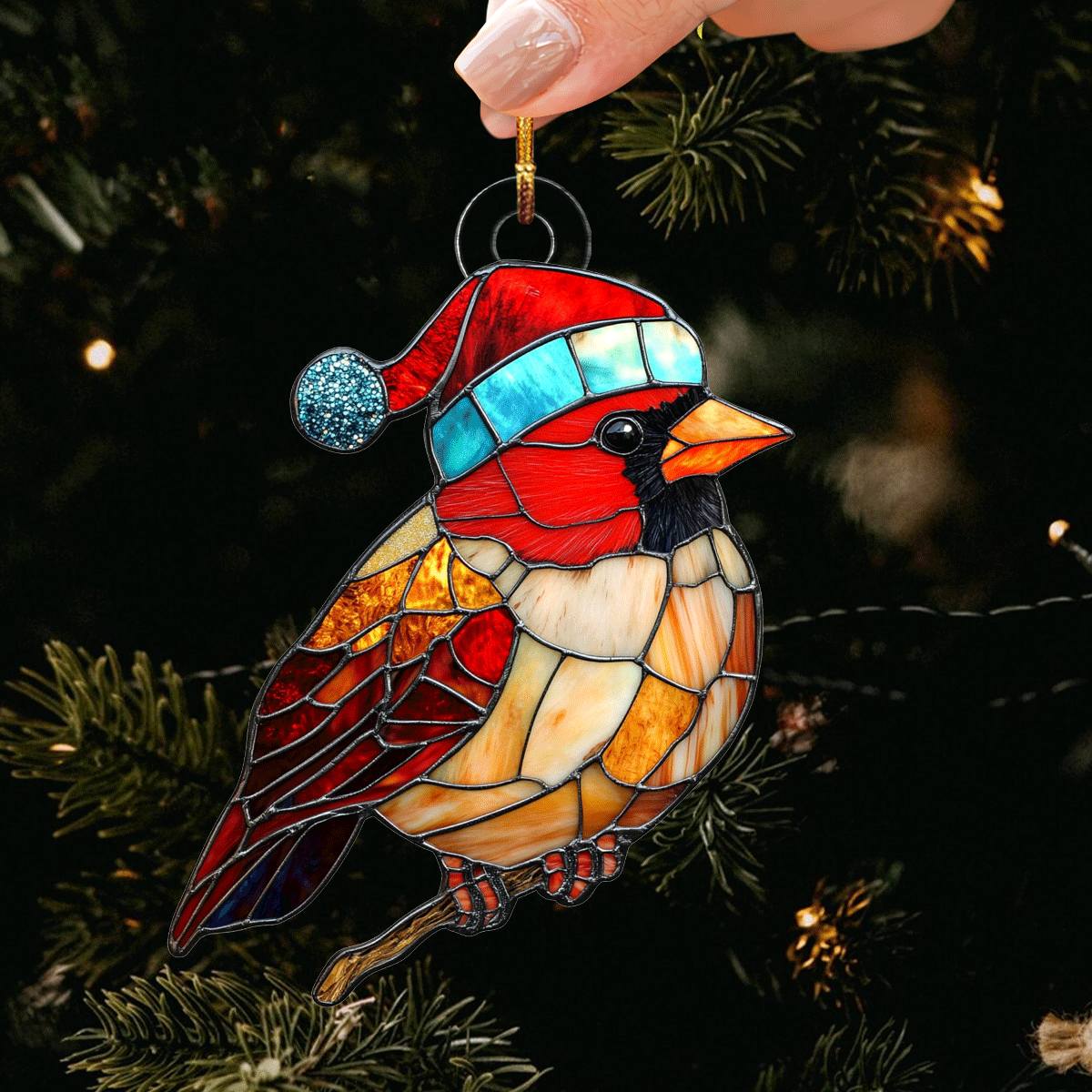 Winter Cardinal Ornament VTQ-Myprintsy