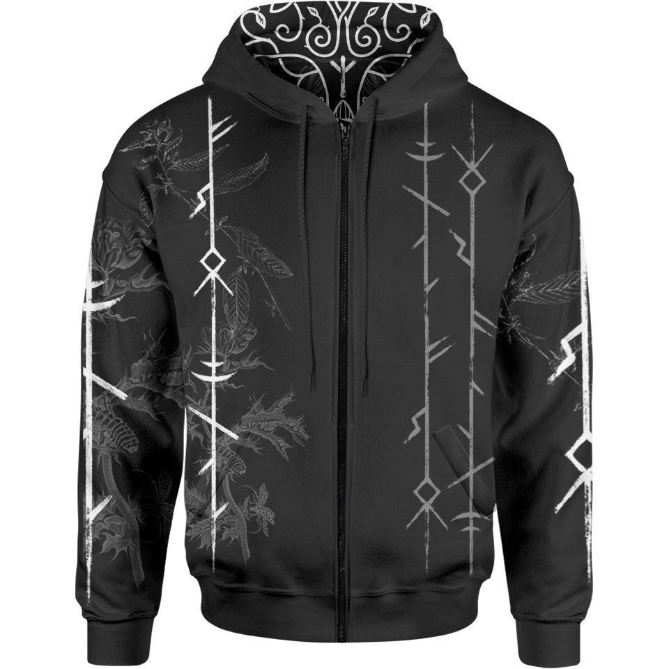 Wisdom Of Odin Zip Hoodie