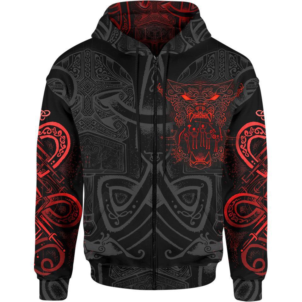 Wolf Of Ragnarok Zip Hoodie