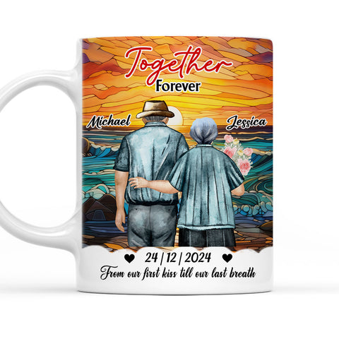 From Our First Kiss Till Our Last Breath - Personalized Coffee Mug