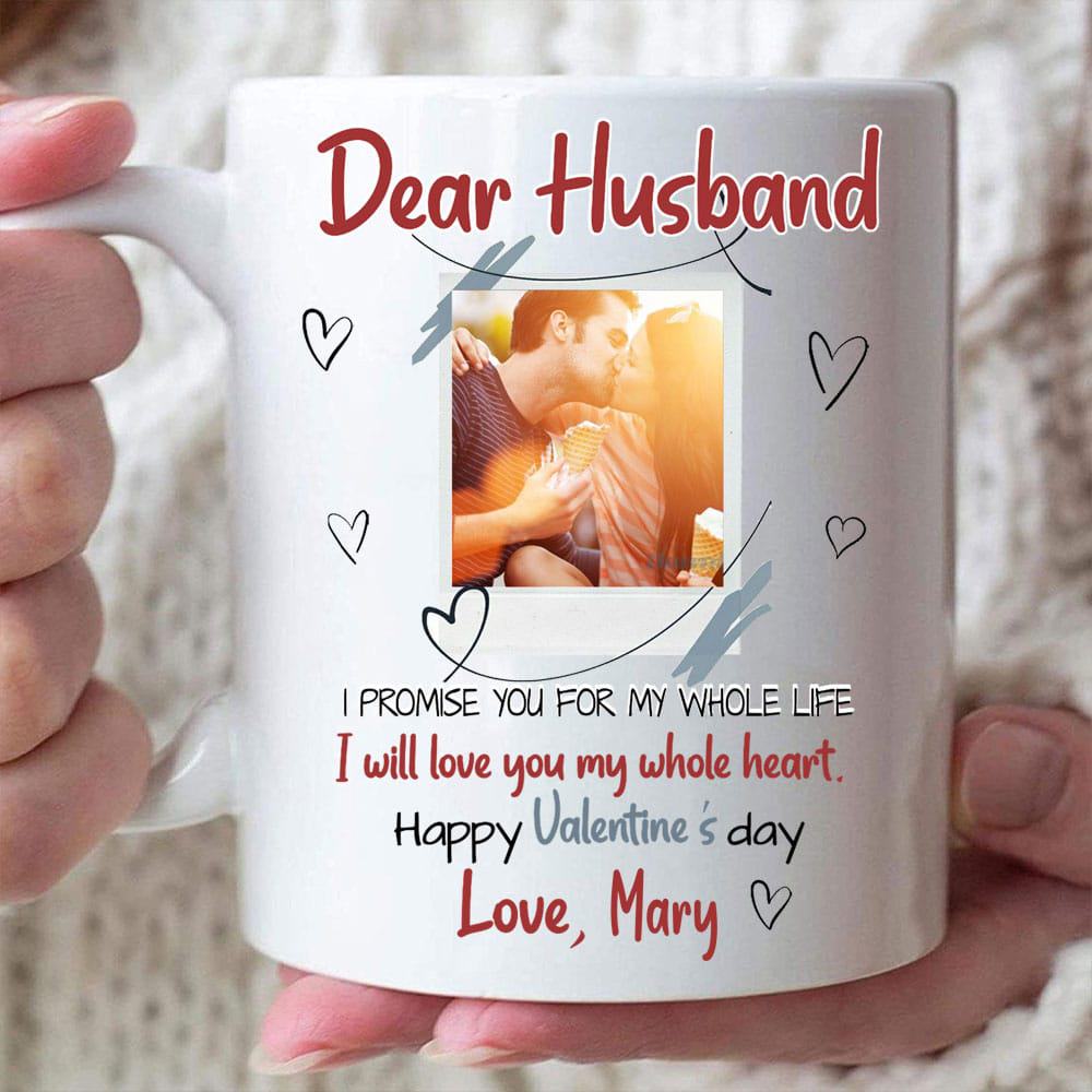 Dear Husband I Will Love You My Whole Heart - Personalized Couple Mug